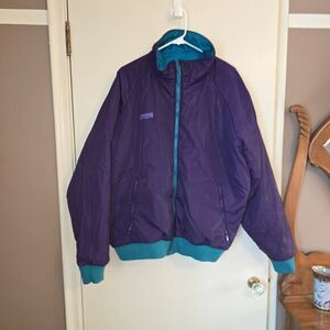 Vintage 90s Columbia‎ Full-Zip Reversible Jacket Purple Teal Women's XL Ski Hike
